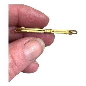 Vintage Heraldic Tie Clip Gold Metal 2" Elegant Design For Men Classic Accessory